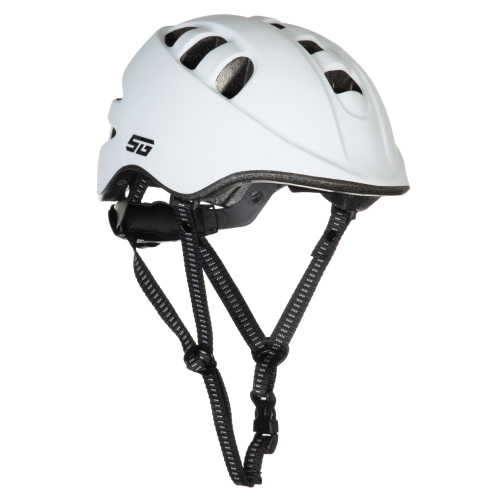 Шлем STG MA-2-W с фикс застежкой с фонариком, рама M, белый