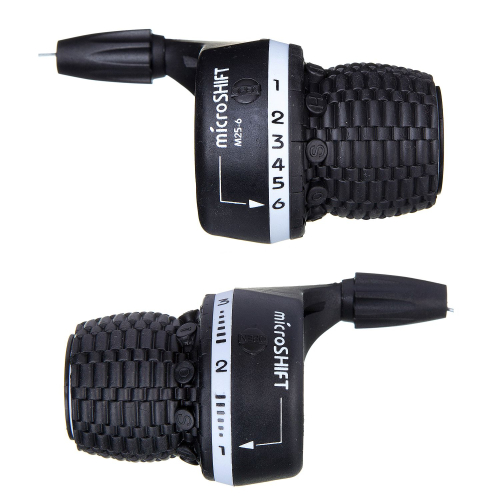 Манетки переключения Microshift MS-25 3 friction/6 indeХ, компл.из 2-х шт на 3 и 6 скоростей