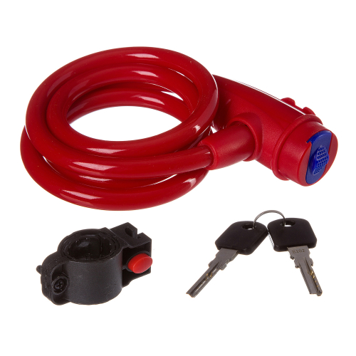 Велозамок STG TY596 10 мм х 100 см, красный