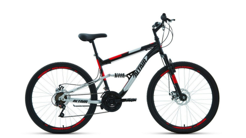 Велосипед ALTAIR MTB FS 2.0 D 26" (2022), рама 18" (165-175 см), черный