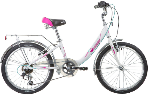 Велосипед NOVATRACK ANCONA 20" (2019), рама 11" (110-130 см), белый