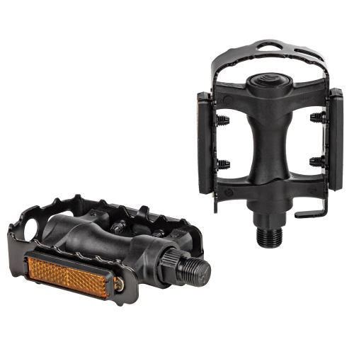 Педали FP-917, ось 9/16", пласт. корпус со стальной рамкой, черные