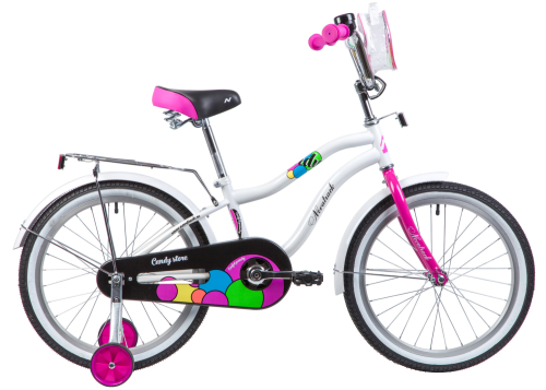 Велосипед Novatrack Candy 20" (2023), рама 12" (110-130 см), белый