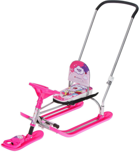 Снегокат Ника TWINY 2+ TW2-M/EP с единорогом, розовый