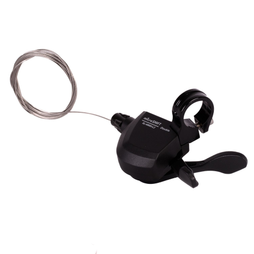 Шифтер Microshift SL-M850, левый, 2 скорости, трос 1800 мм, черный