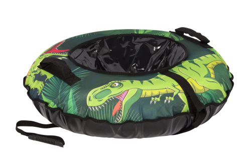 Тюбинг Snowstorm BZ-110_DINOSAURS, 110 см, зеленый-черный