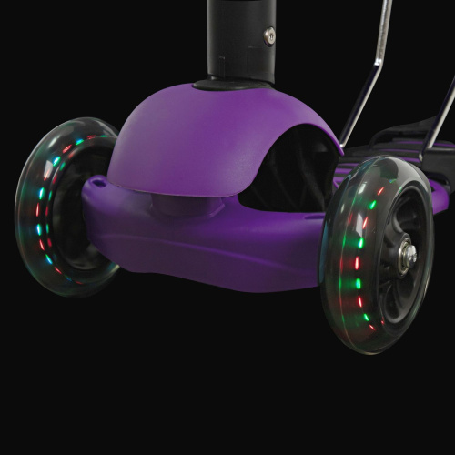 Самокат-кикборд Novatrack Disco-kids Saddle PRO (2019), фиолетовый