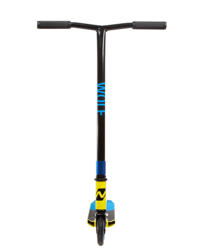 Самокат трюковой Novatrack Wolf 40 (2021), черный-лимонный