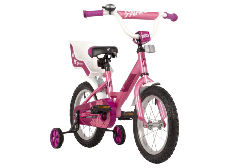 Велосипед NOVATRACK MAPLE 14" (2022) (98-110 см), розовый
