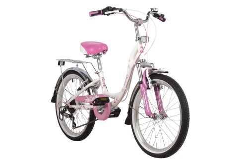 Велосипед NOVATRACK BUTTERFLY 20" (2022) (110-130 см), розовый