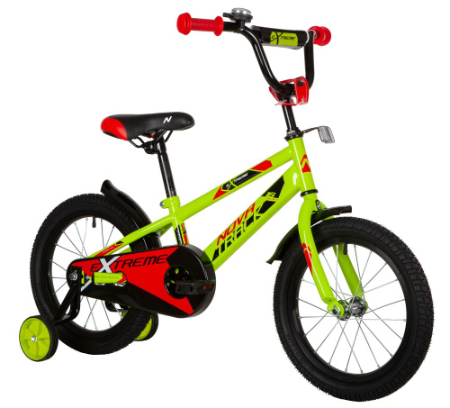 Велосипед NOVATRACK EXTREME 16" (2021) (98-110 см), зеленый