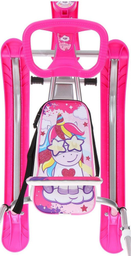Снегокат Ника TWINY 2+ TW2-M/EP с единорогом, розовый