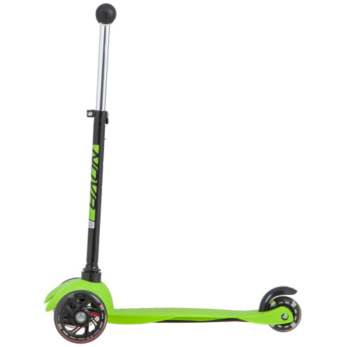 Самокат-кикборд Novatrack Disco-kids Basic (2020), черный-зеленый