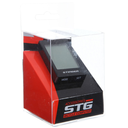Велокомпьютер STG, 22 функций, проводной, подсветка, черный.