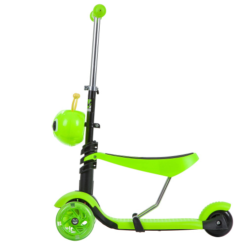 Самокат-кикборд Novatrack Disco-kids Saddle (2019), зеленый