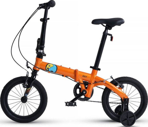 Велосипед детский складной Maxiscoo S007 Стандарт 14, оранжевый