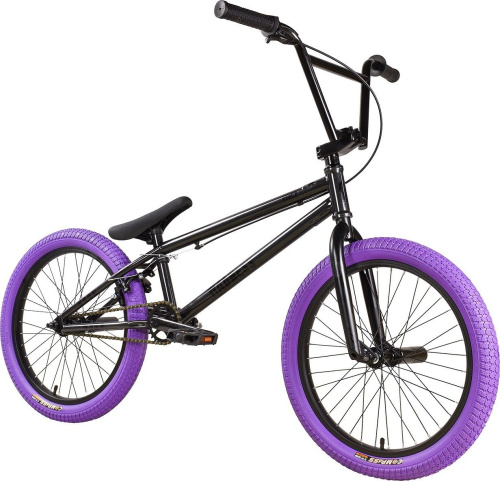Велосипед Stark Madness BMX 4 (2025), серо-фиолет./черн./фиолет