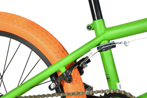 Велосипед Stark Madness BMX 1 (2023), зелено-оранжевый